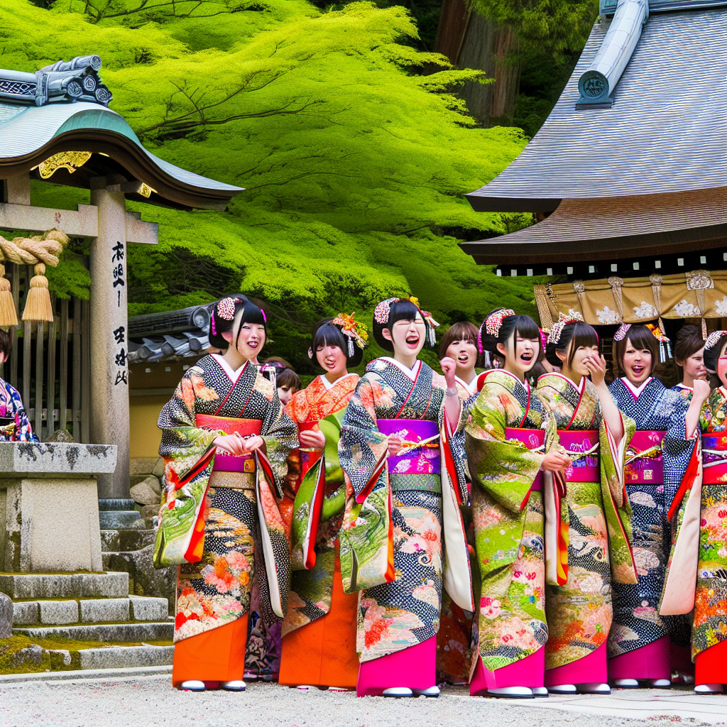 振袖姿の新成人